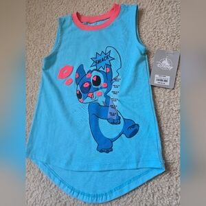🌈NWT Disney Store Lilo & Stitch Tank Top T Shirt Tee Kids Girls Size 2/3 XXS